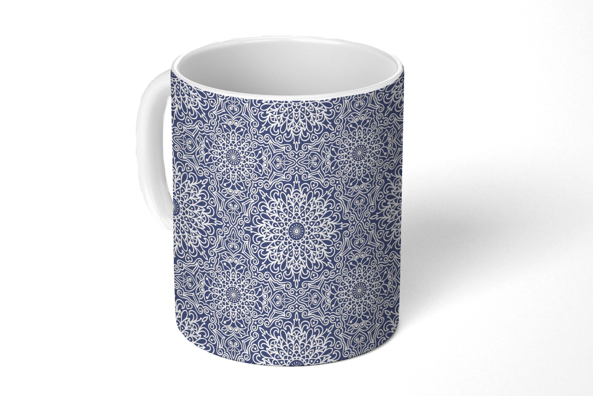 MuchoWow Tasse Mandala - Blumen - Vintage - Muster, Keramik, Kaffeetassen, Teetasse, Becher, Teetasse, Geschenk