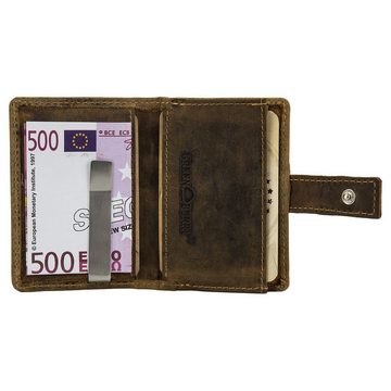 Greenburry Geldbörse Vintage Leder Kartenhalter Dollarclip Geldklammer RFID 1642