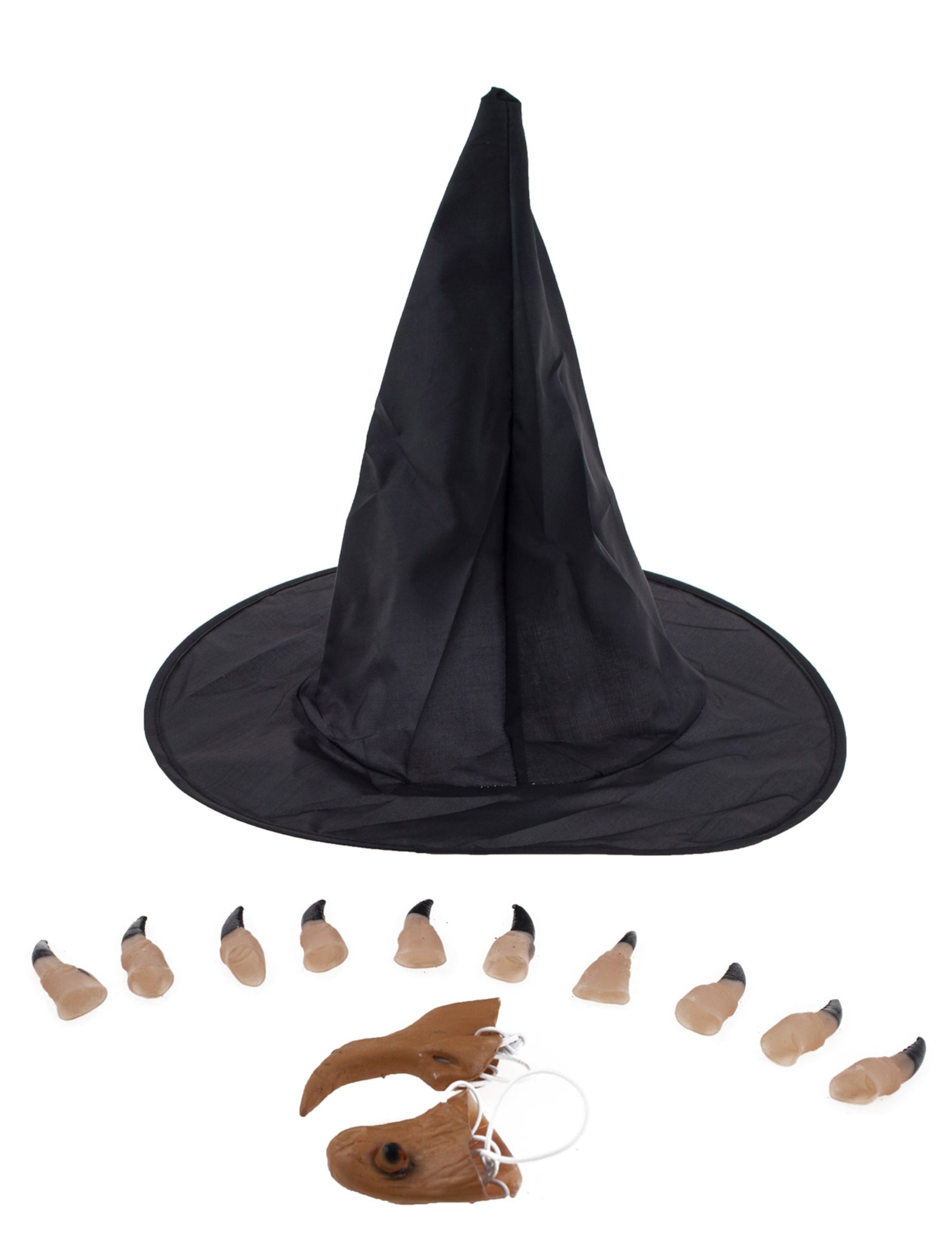 Espa Kostüm Hexen-Accessoire-Set für Damen Halloween-Accessoire schwarz-beige