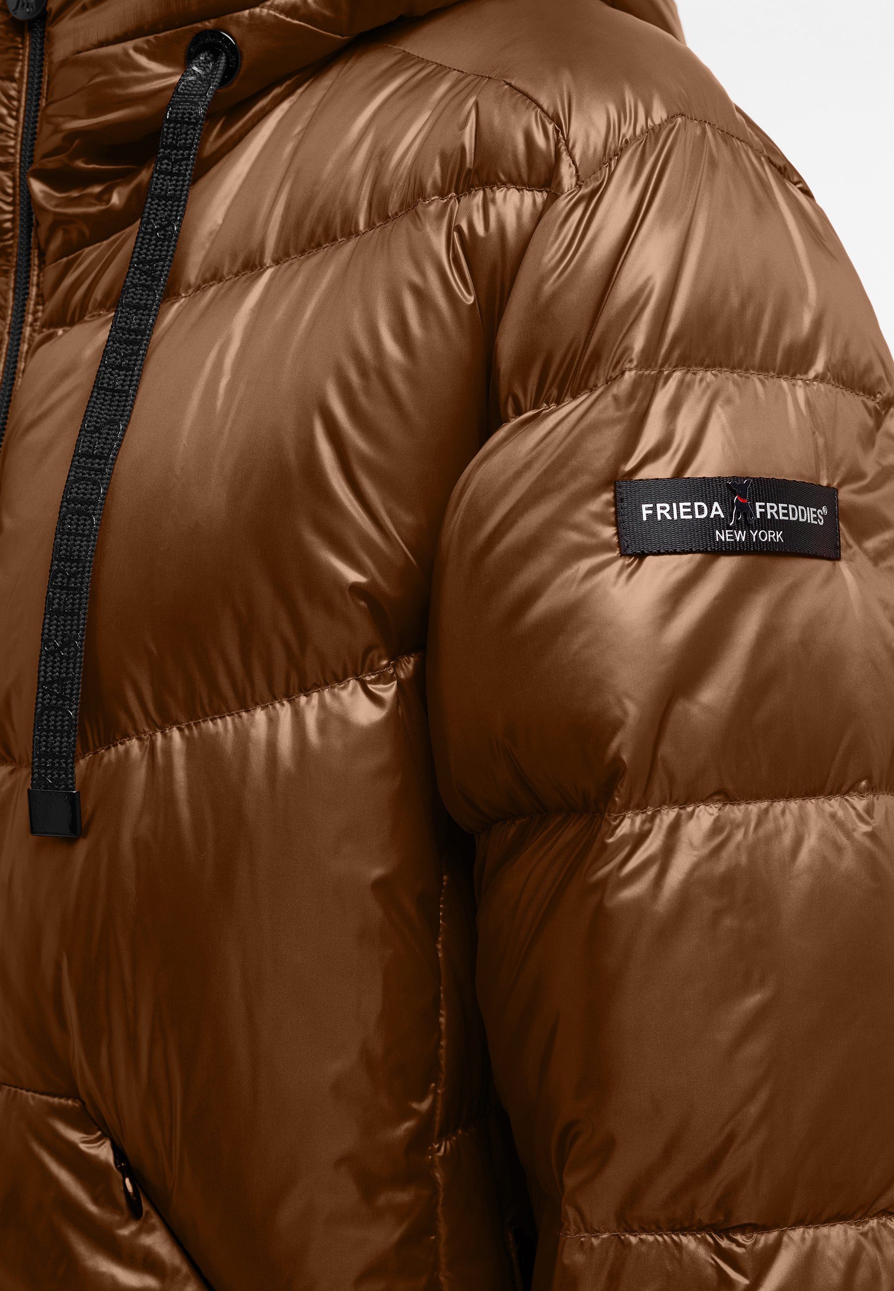 Frieda & Freddies NY Thermolite mit Twister Coat, 2 kupfer Kapuze Langmantel