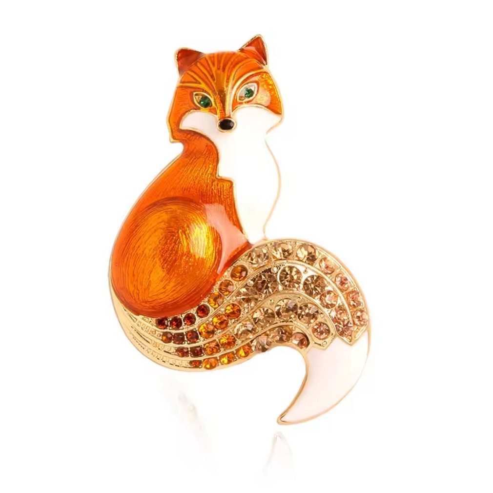 Dark-Desires Brosche Nostalgische Brosche Fuchs orange, günstig online kaufen