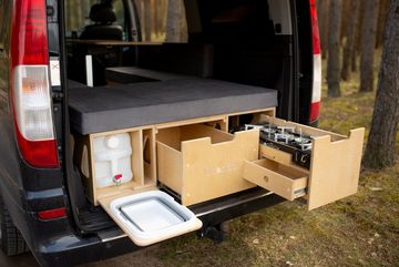 Moonbox Campingliege MoonBox Campingbox Schlafsystem Camping Van/Bus Typ 124 Modify Special UV-Lack