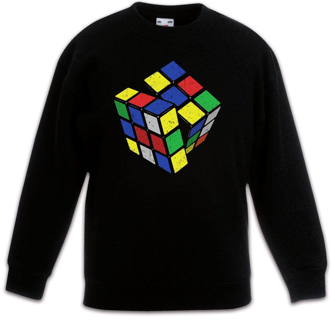 Sweatshirt Retro Cube Kinderpullover Zauberwürfel 80s Magic Speed Cubing Cuber