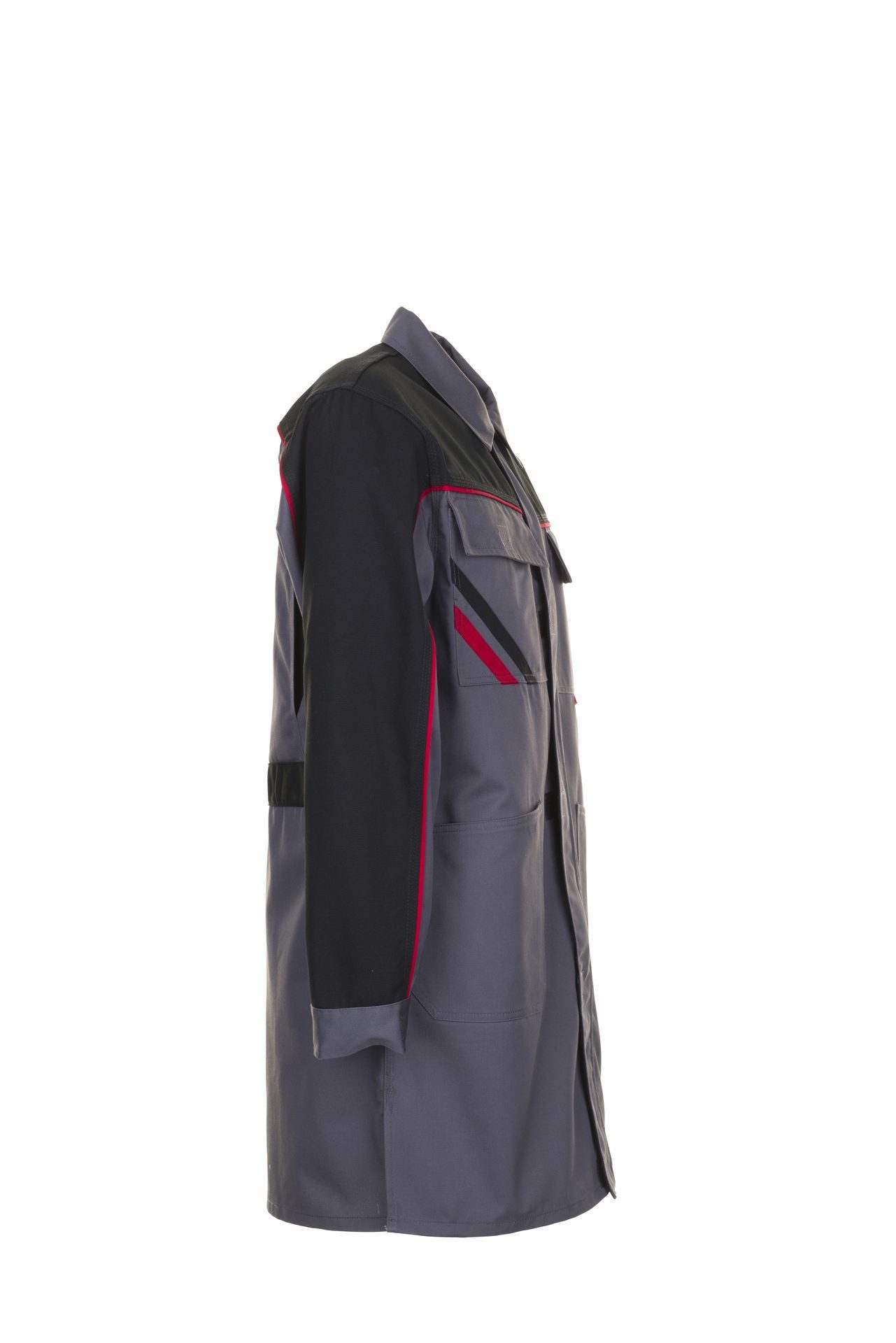Planam Arbeitsjacke PLANAM Herren Berufsmantel HIGHLINE Schiefer/Schwarz/Rot 44