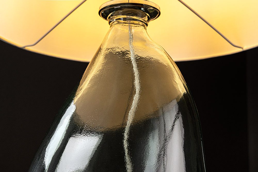 riess-ambiente Tischleuchte CLASSIC 60cm transparent / weiß · Tischleuchte aus Glas mit Schirm, Ein-/Ausschalter, ohne Leuchtmittel, Wohnzimmer · Dekoration · Schlafzimmer · Modern Design