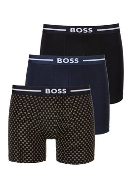 BOSS Boxer BoxerBr 3P Bold Des (Packung, 3er) mit elastischem Bund