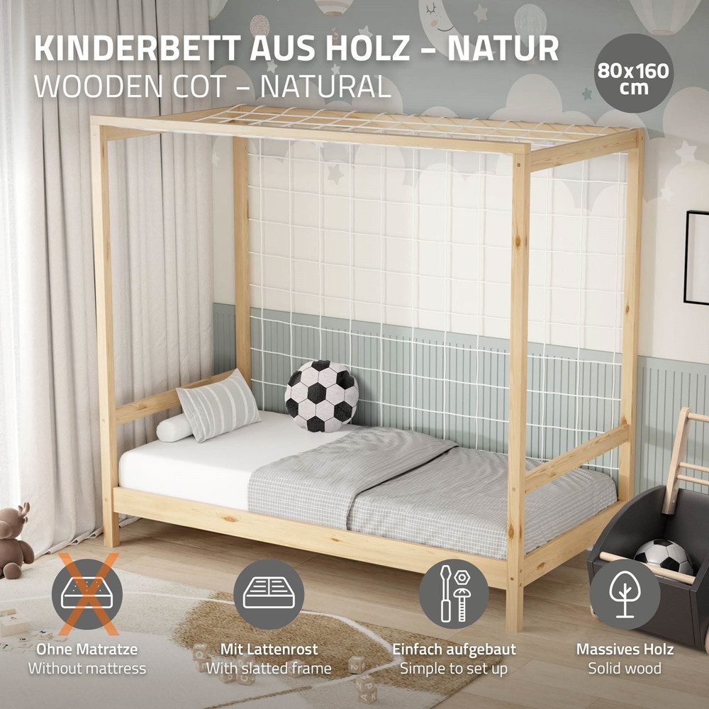 ML-DESIGN Spielbett Fußballtor Einzelbett für Kinder günstig online kaufen