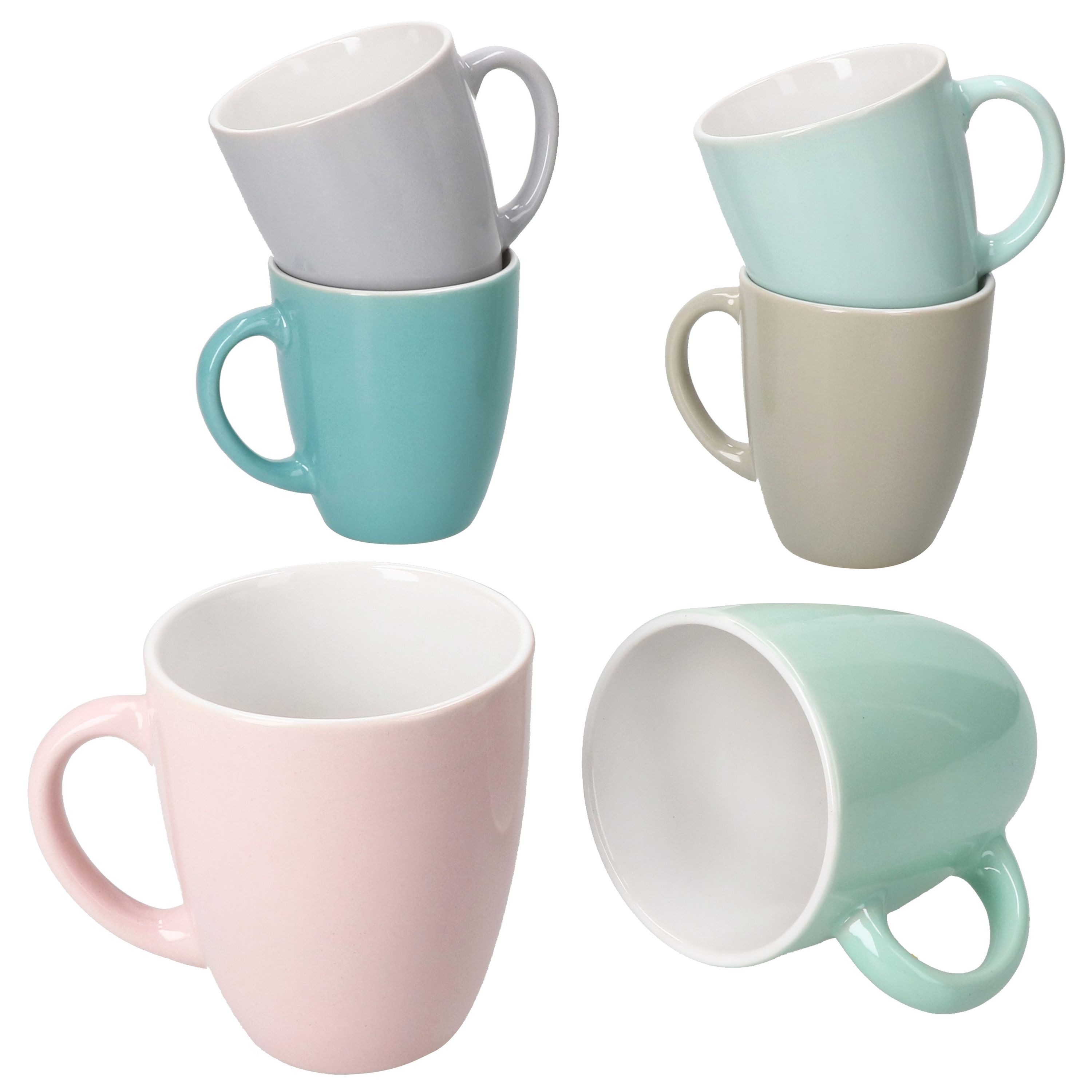 MamboCat Becher MamboCat MAI 6er Set Mokkabecher Keramik Pastellfarben Espresso, Keramik