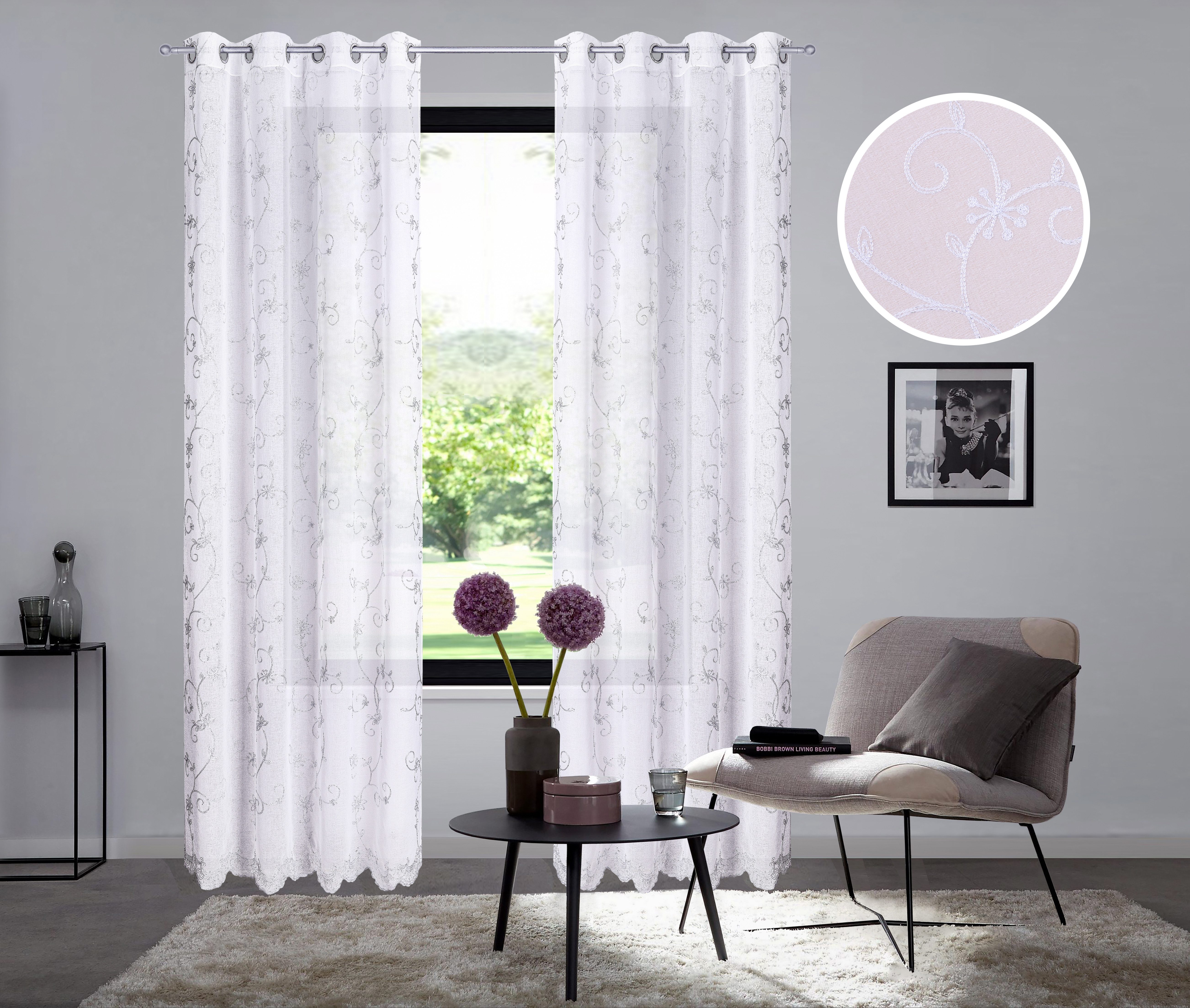 Home affaire Gardine Bisel, Ösen (1 günstig online kaufen