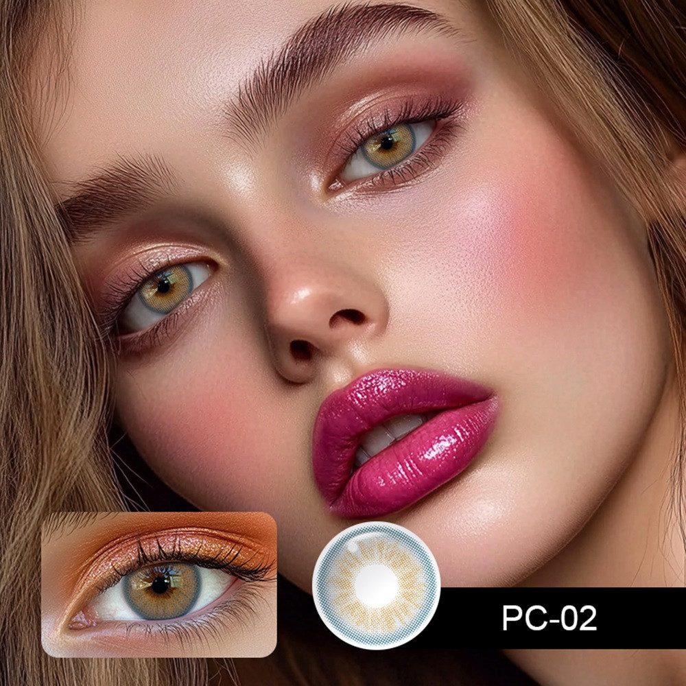 KokoLenses Jahreslinsen Kontaktlinsen Blaue Farbige weiche Augen Linsen Damen Herren, Wunderschöne Farbige Blaue Jahreslinsen natürliche Kontaktlinsen