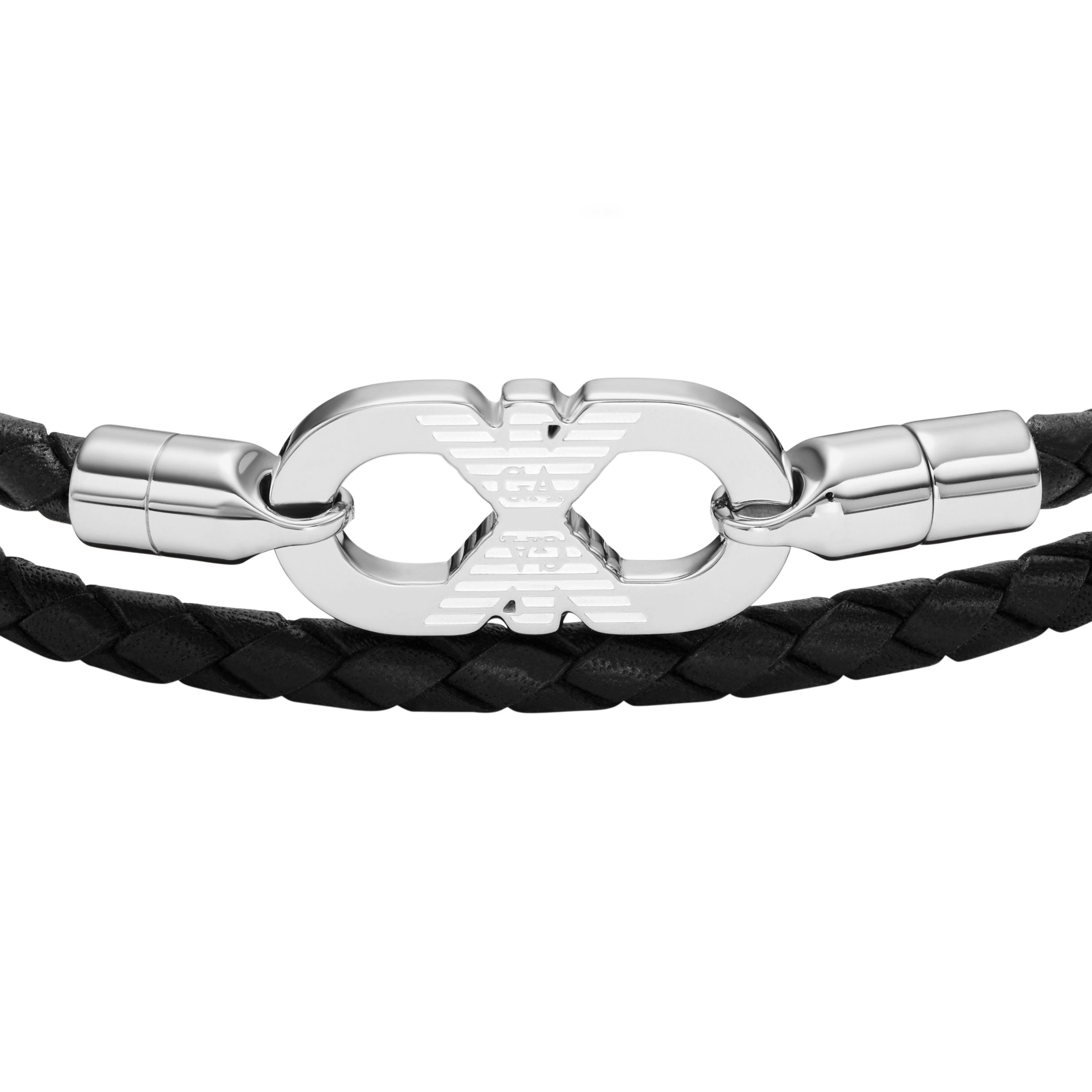 Emporio Armani Wickelarmband Schmuck Geschenk Edelstahl, Leder