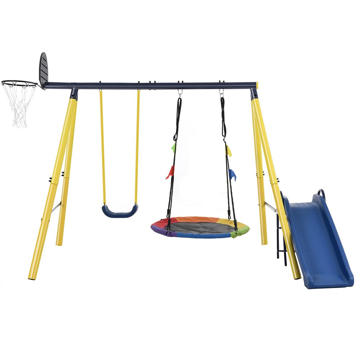 Doppelschaukel Kinder Schaukel aus Kunststoff Einzelschaukel