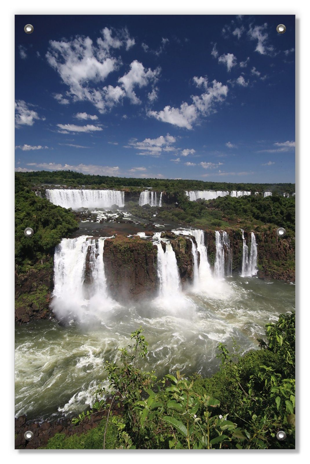 Sonnenschutz Iguazu-Wasserfälle, Wallario, blickdicht, mit Saugnäpfen, wiederablösbar und wiederverwendbar