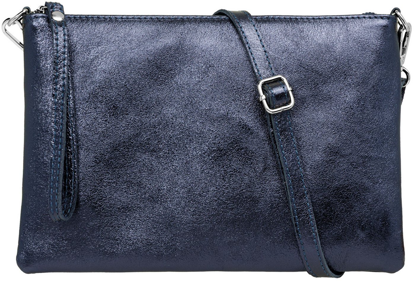 Caspar Clutch XL Leder Umhängetasche Damen Tasche - CLASSIC LINE - Modell No.843, leicht, elegant & langlebig- 100% Echtleder - Handmade in Italy