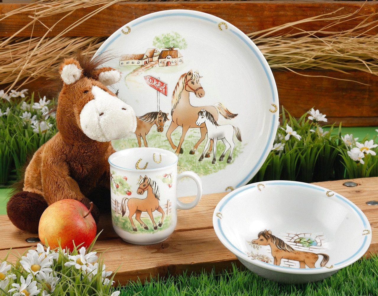 Seltmann Weiden Kindergeschirr-Set Seltmann Weiden Compact Mein Pony Kinder Set 3tlg., 1 Personen, Porzellan – Bild 2 von 2