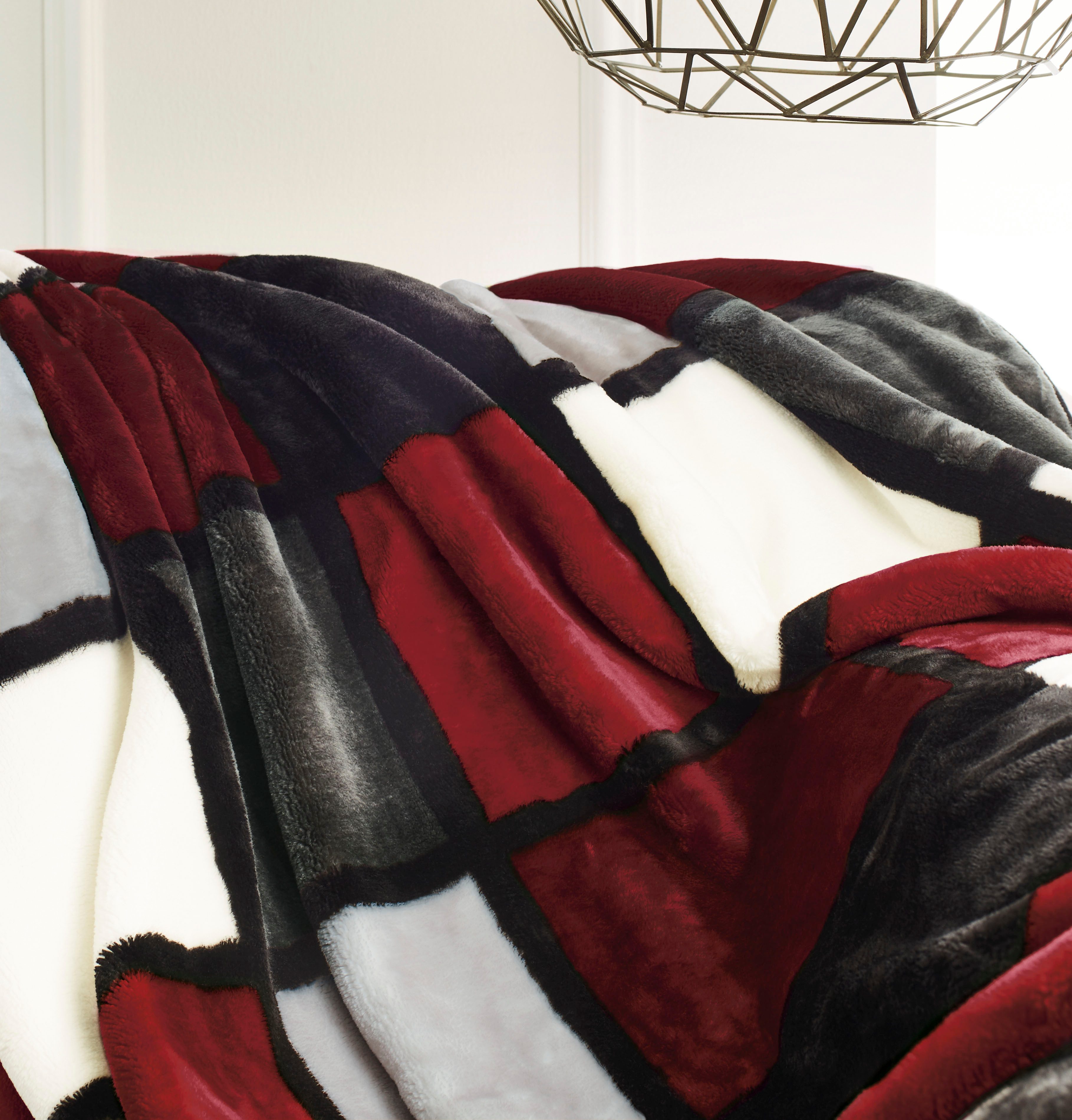 Wohndecke Antigua, Gözze, mit modernem Karo, Kuscheldecke, 150x200 cm günstig online kaufen