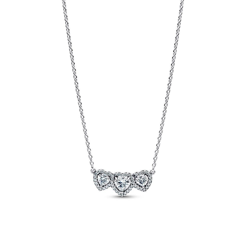 Pandora Kette mit Anhänger Herzkette für Damen, 925er Silber von PANDORA Timeless