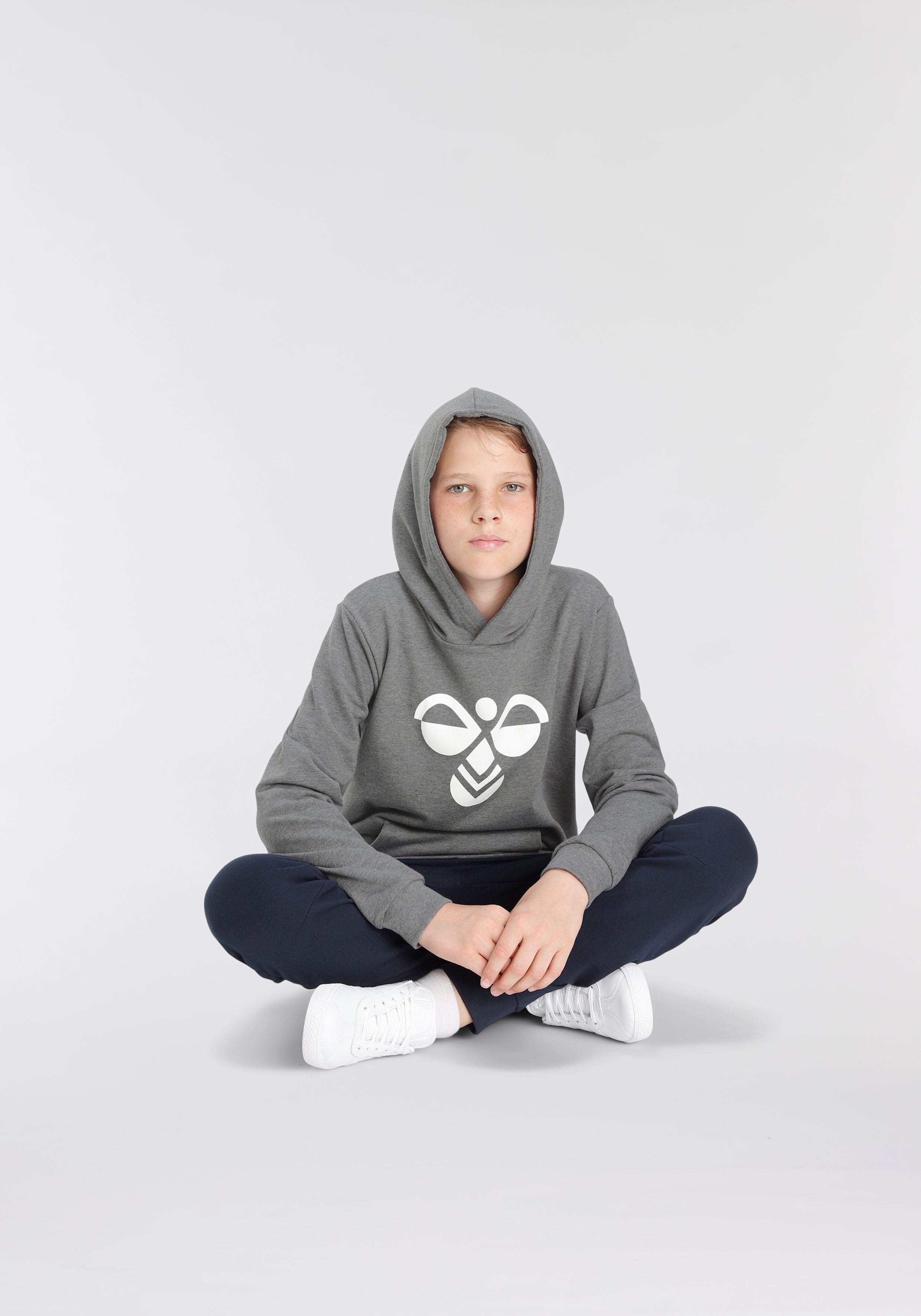 Kinder HMLCUATRO - hummel grau (1-tlg) für HOODIE Kapuzensweatshirt