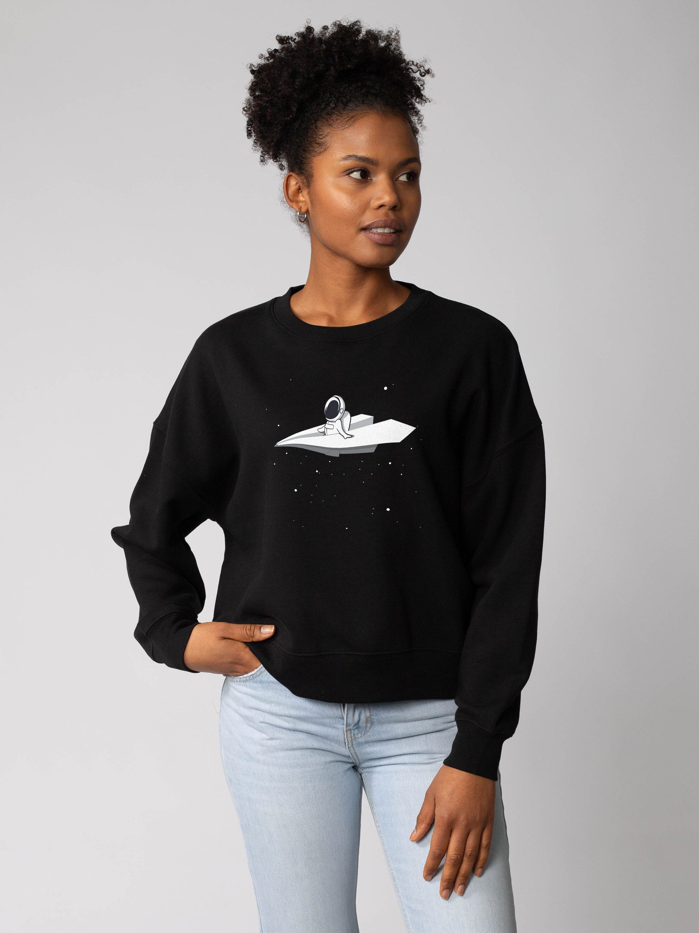 wat? Apparel Sweatshirt Fly me to the moon