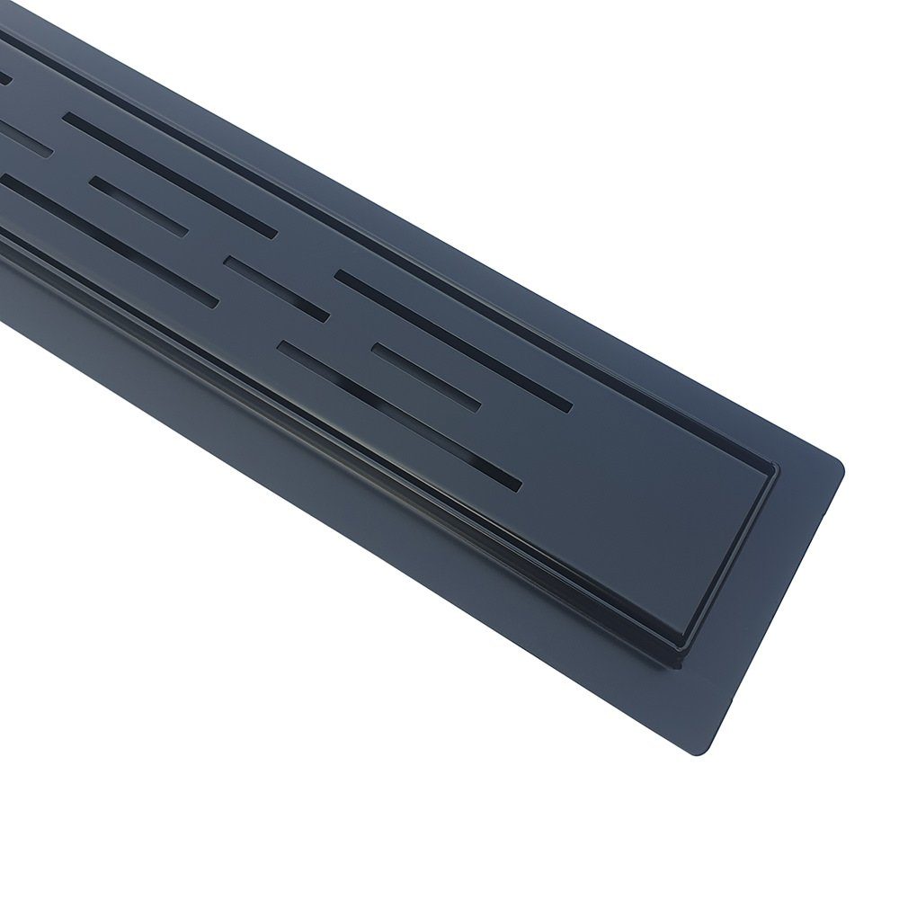 Aloni Duschrinne B090CM, einzel, 1-St., Aloni Duschrinne Ablaufblende Standard Schwarz matt 90 cm