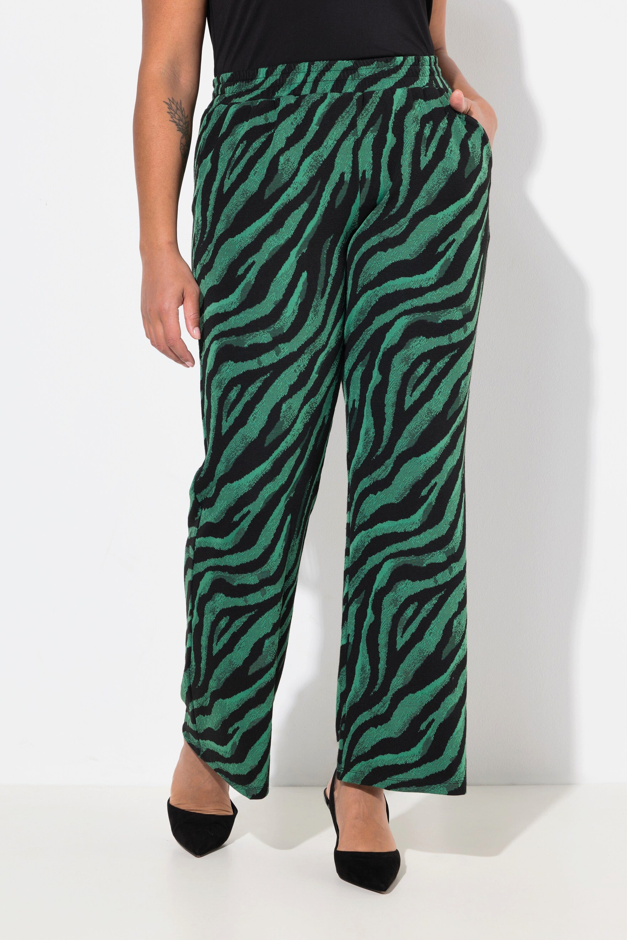 MIAMODA Schlupfhose Hose Color Zebramuster Elastikbund. günstig online kaufen