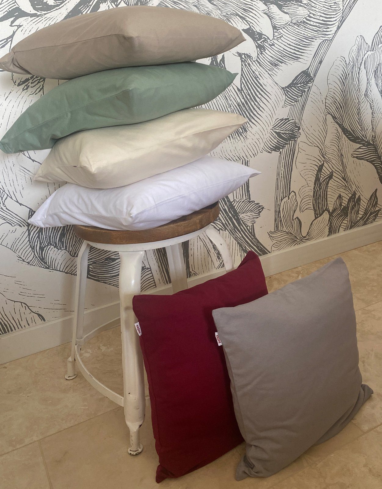 beties Kissenbezüge BasicSoft, (1 Stück), ca. 40x40 cm Jersey 100% Baumwolle (saatpearl-beige)