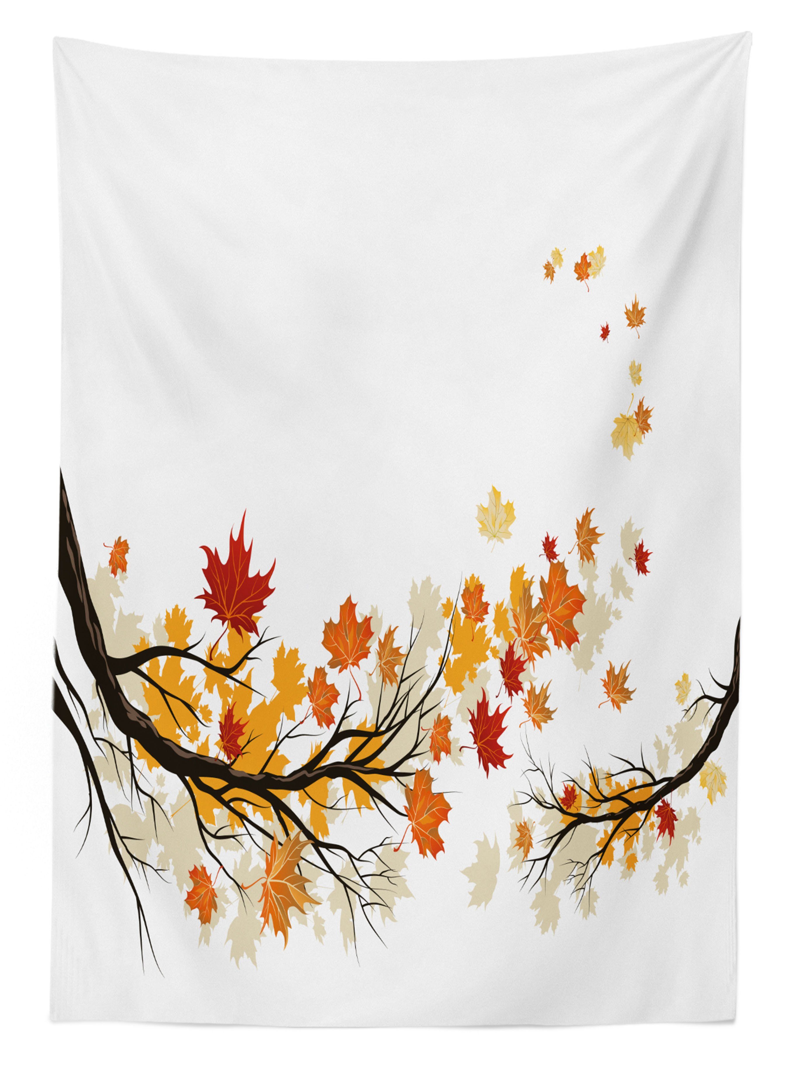 Tischdecke geeignet pastoral Farben, den Waschbar Herbst-Baum-Zweig Für Außen Farbfest Klare Abakuhaus Bereich