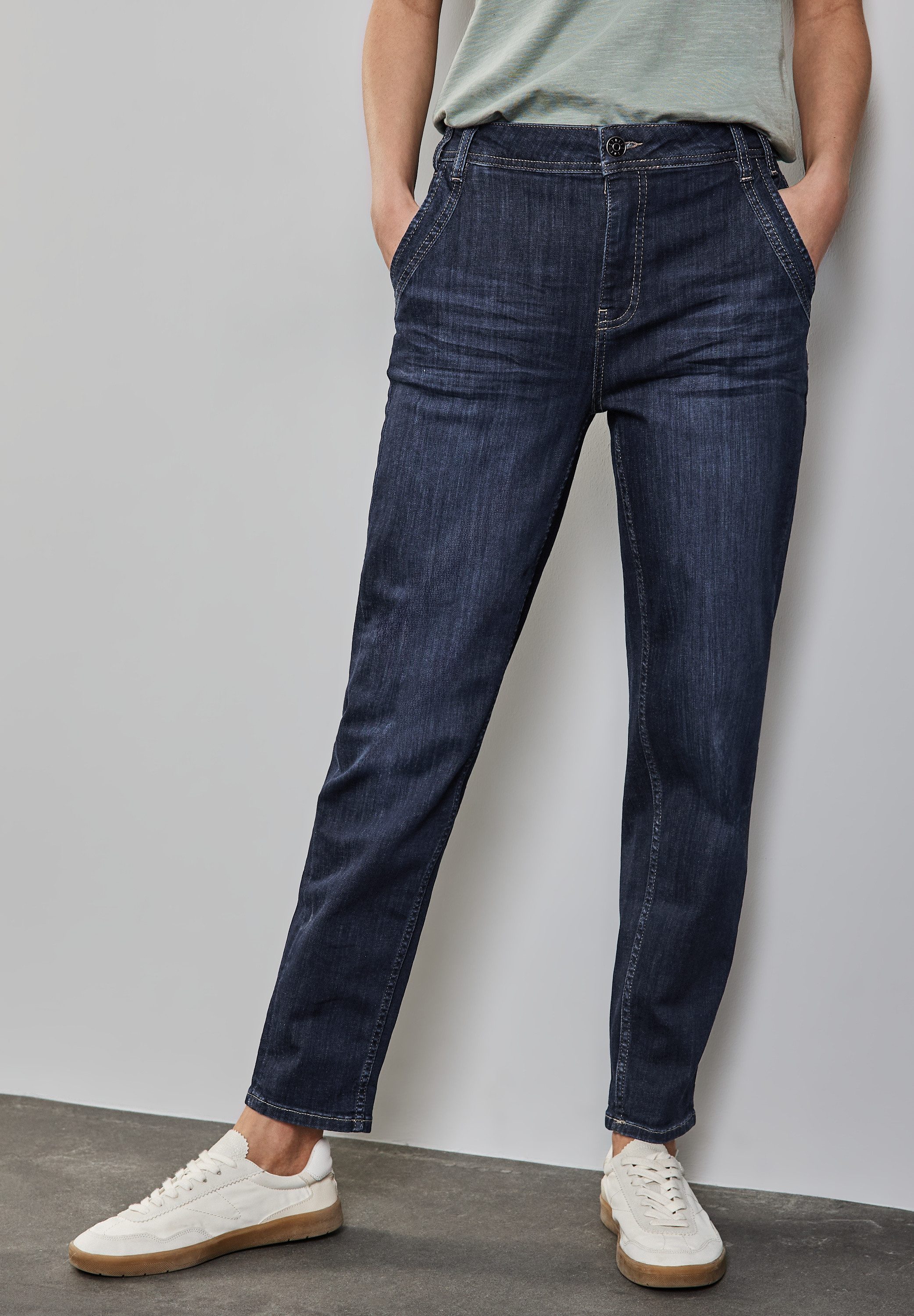 STREET ONE Stretch-Jeans Style Denim-Mom mit Stretch günstig online kaufen