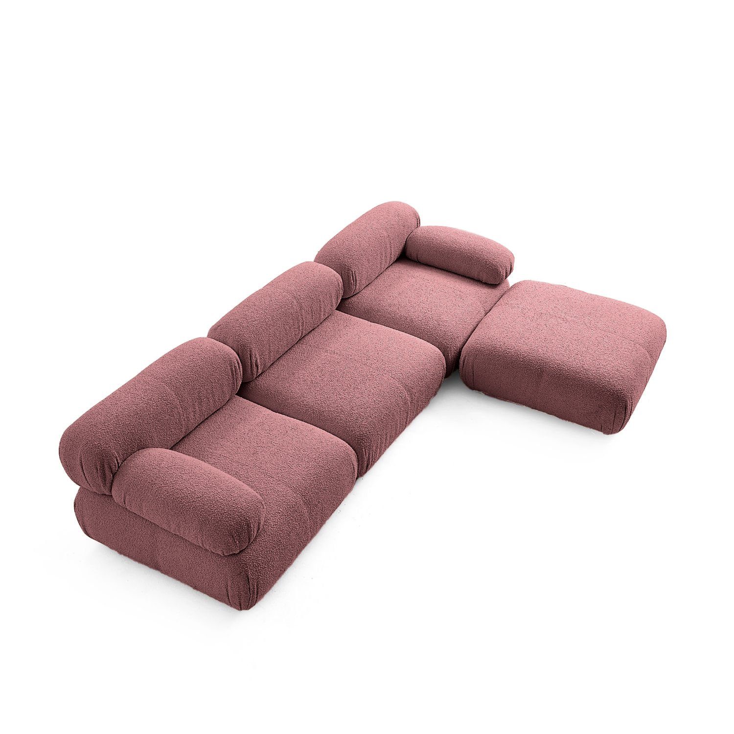 Generation me und Sofa Knuffiges Komfortschaum Preis aus Sitzmöbel Aufbau neueste enthalten! Touch im Samtrot-Lieferung