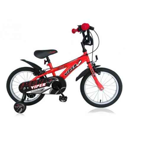 T&Y Trade Kinderfahrrad 18 Zoll Fahrrad Kinder Jungen Mädchen Kinderfahrrad Rad Bike VIPER ROT, 1 Gang, Stützräder
