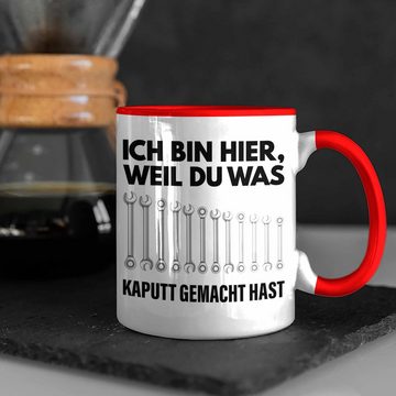 Trendation Tasse Trendation - Handwerker KFZ Mechaniker Geschenk Lustig Tasse Automechaniker Werkstatt Tasse Hausmeister