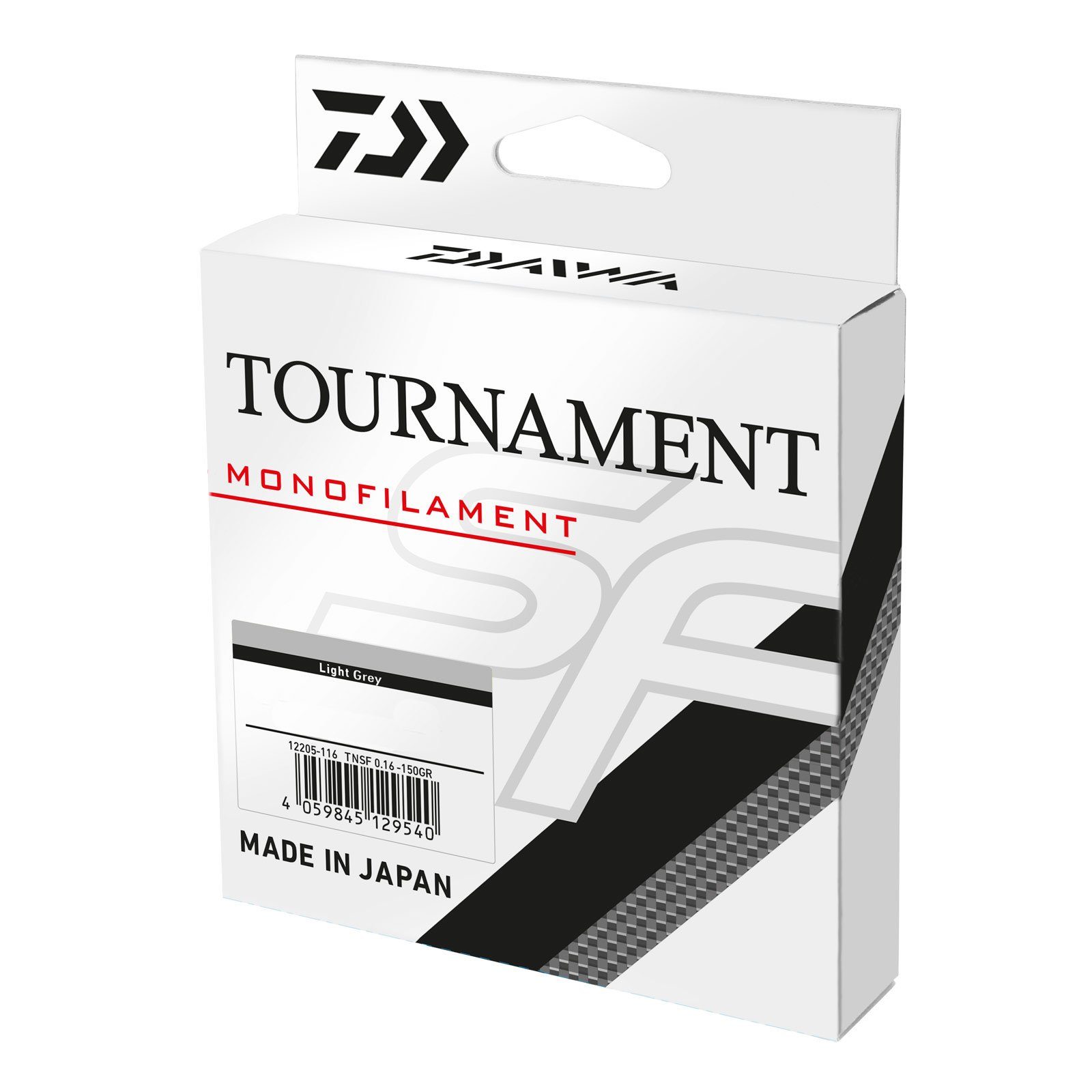Daiwa Angelschnur, 150 m Länge, Daiwa Tournament SF Line 0,18mm 150m Grau-Transparent monofile Angelschnur