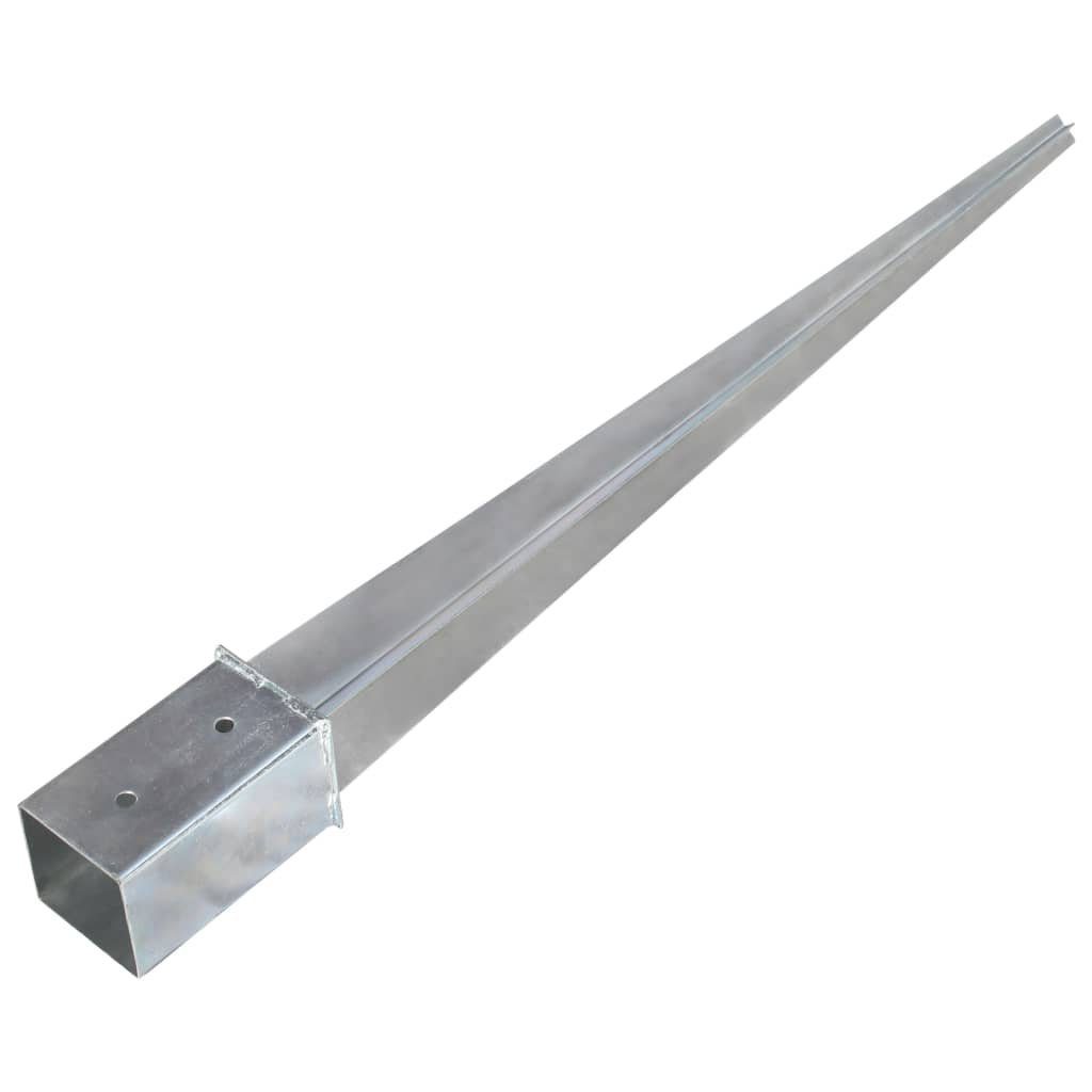 vidaXL Stahl 8891 Verzinkter Stk Einschlagbodenhülse 6 Silbern cm Erdspieße
