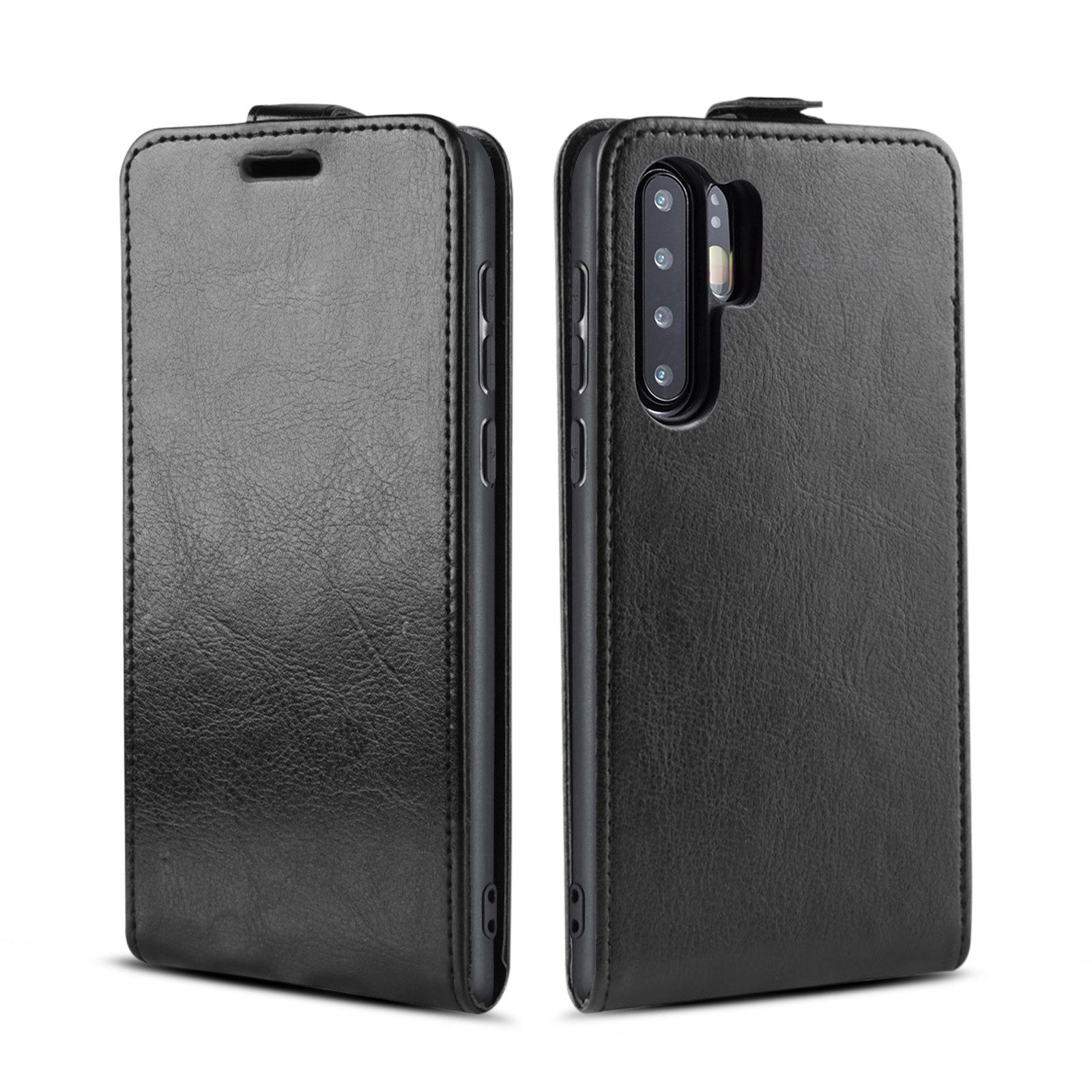 Tec-Expert Handyhülle Klapp Hülle für Huawei P30 Pro 6.47 Zoll, 6.47", Tasche Klapphülle Case mit Kartenfach Fliphülle vertikal
