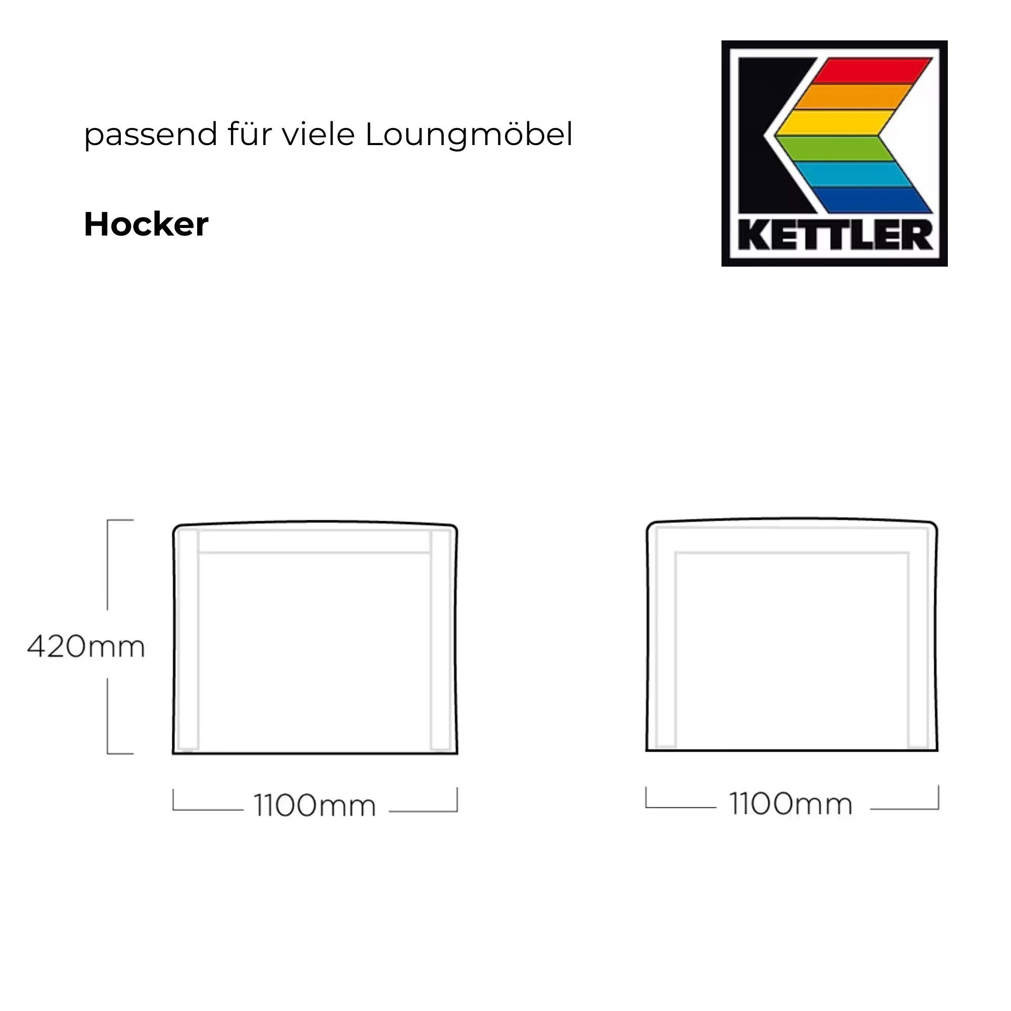 KETTLER Gartenmöbel-Schutzhülle Kettler Abdeckhaube Royal für Gartensessel Hocker 110 x 98 x 42 cm