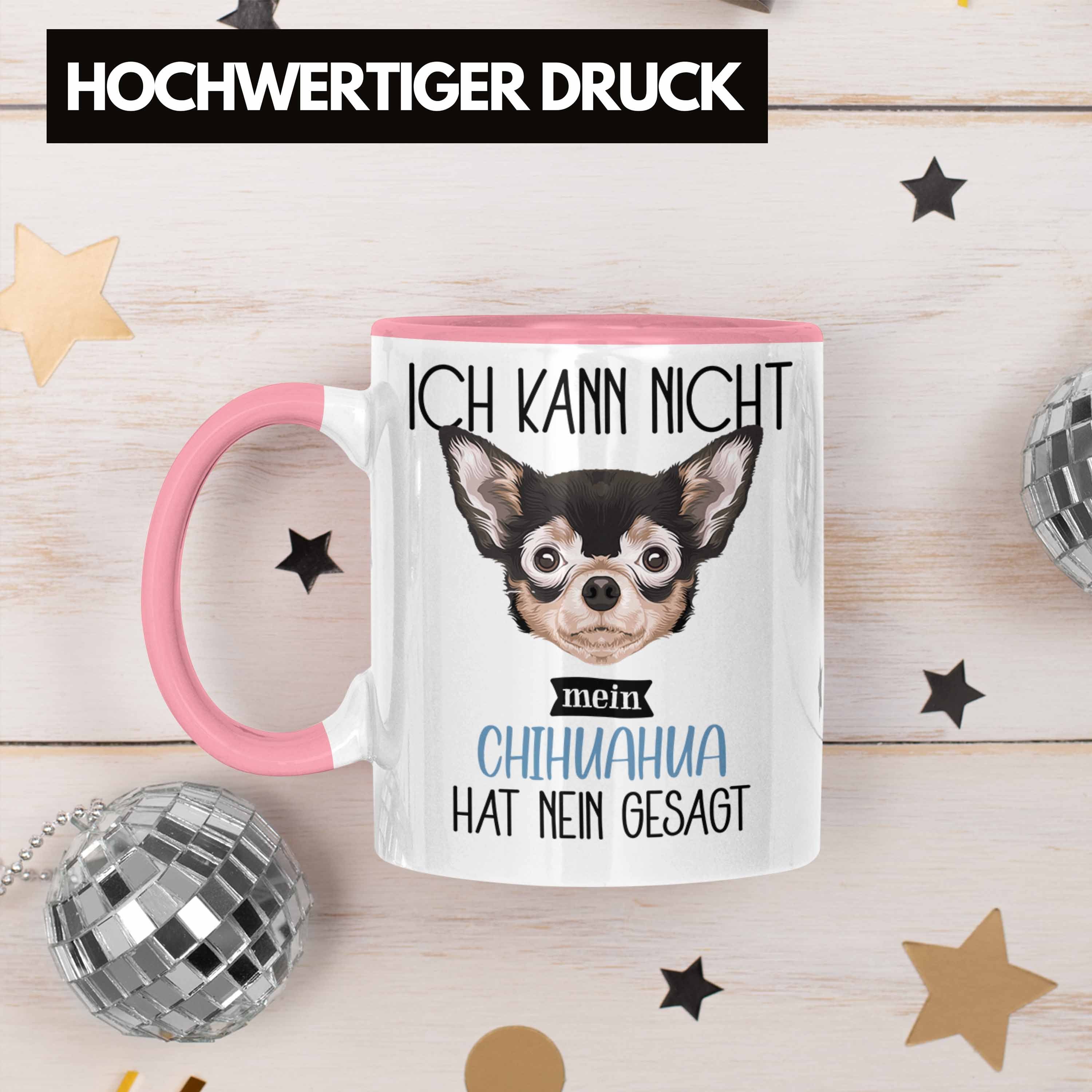 Rosa Lustiger Besitzer Geschenkidee Tasse Trendation Geschenk Spruch Ich Chihuahua Tasse Kan