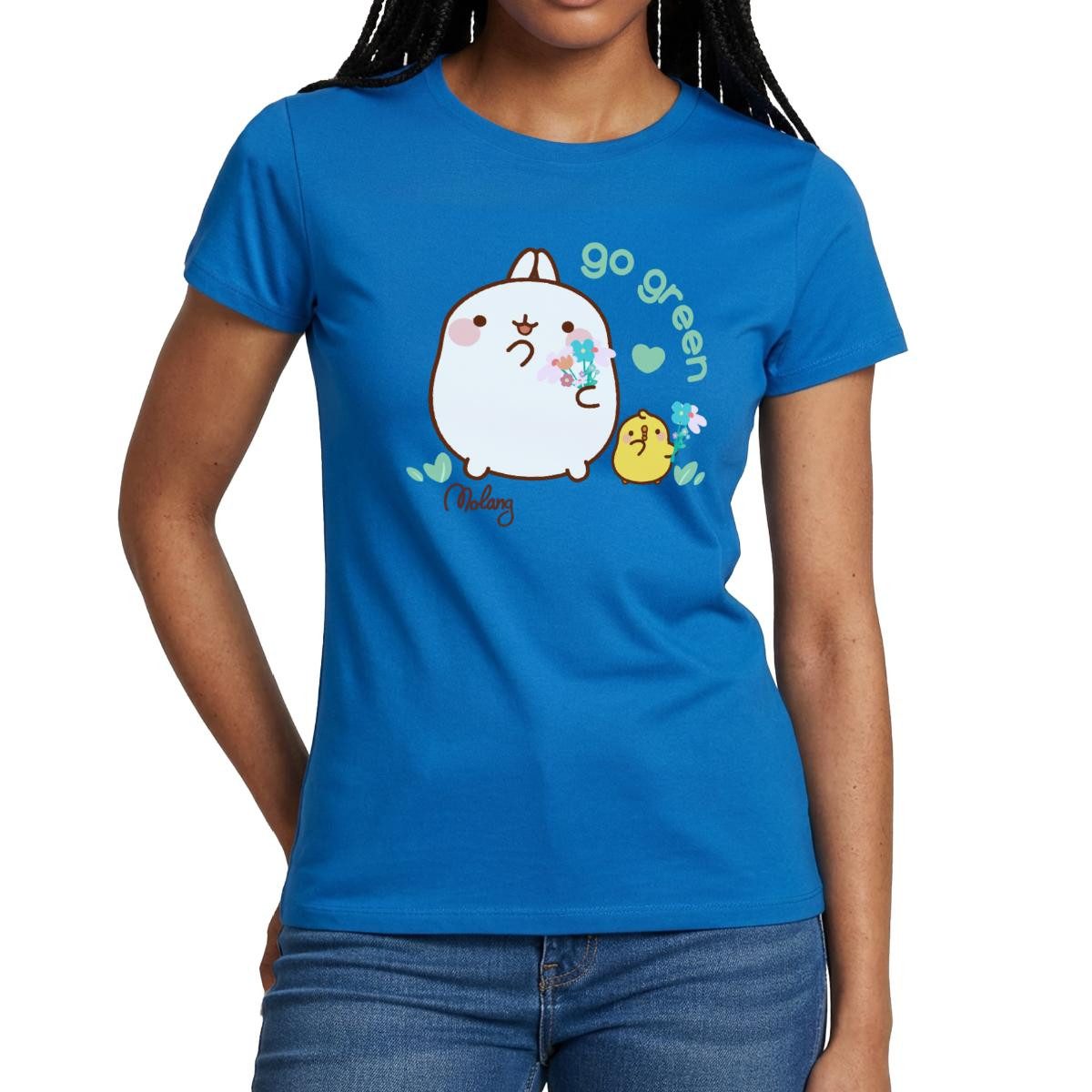 T-Shirt Molang Piu Piu Go Green Umwelt Natur Frauen T-Shirt