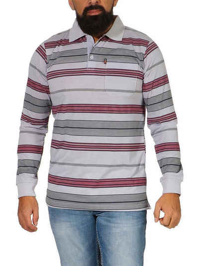 EloModa Poloshirt Herren Polo Shirt Langarm Longsleeve mit Brusttaschen Gr. M L XL 2XL (1-tlg)