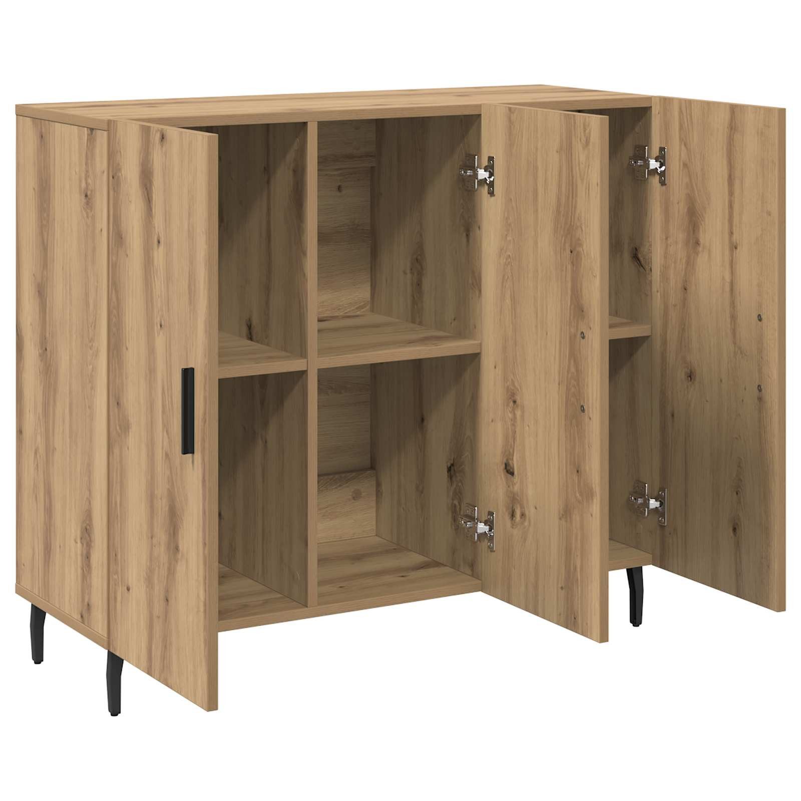 vidaXL Sideboard Sideboard Artisan-Eiche 90 x 34 x 80 cm Holzwerkstoff (1 St) – Bild 5 von 5