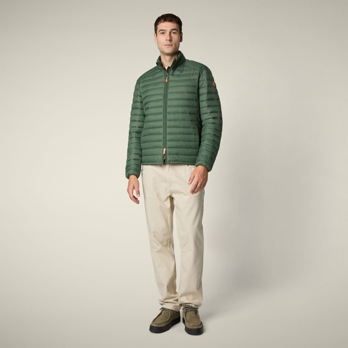 SAVE THE DUCK Steppjacke Alexander Winddichte Herren-Steppjacke mit Slim-Fit-Schnitt, Stehkragen und