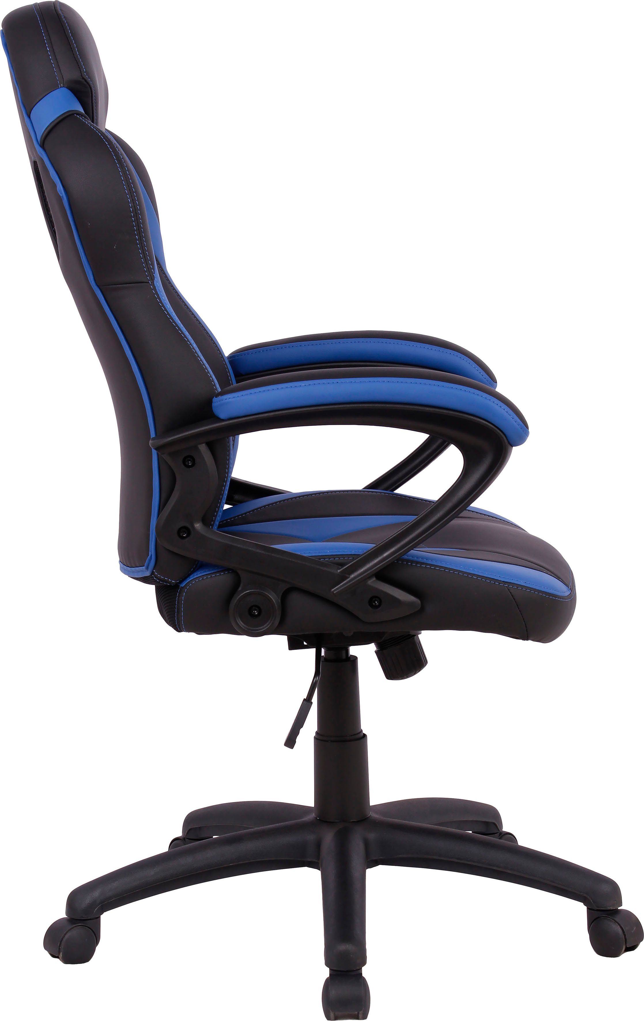 komfortabel Monti, Chefsessel, INOSIGN | Gaming-Stuhl Bürostuhl gepolsterter schwarz/blau schwarz/blau