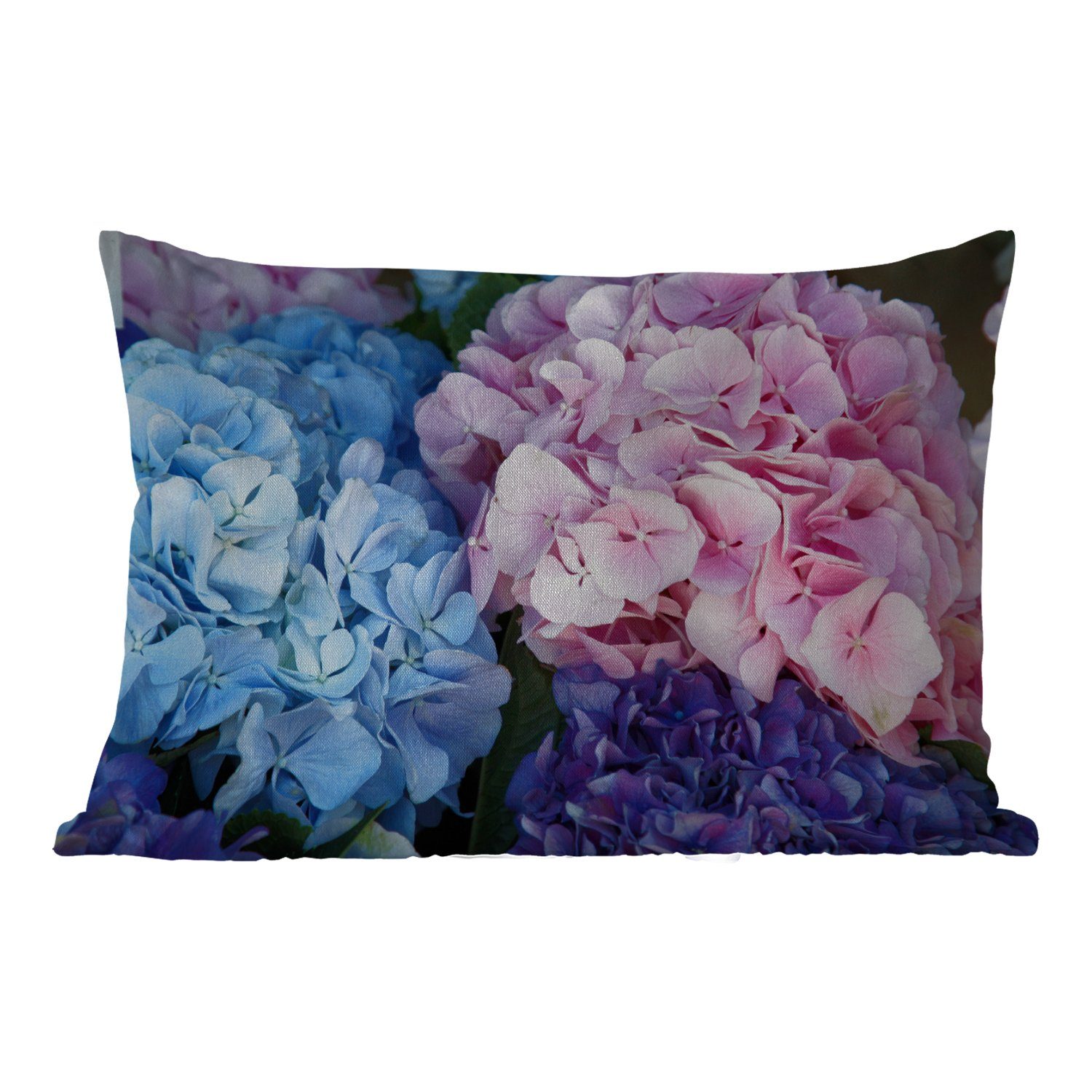 MuchoWow Dekokissen Blumen - Strauch - Hortensie - Botanisch, Outdoor-Dekorationskissen, Polyester, Dekokissenbezug, Kissenhülle