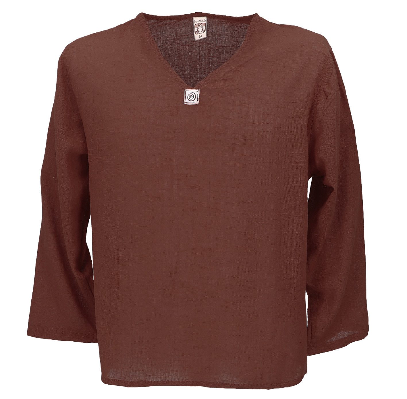 Guru-Shop Hemd & Shirt Yoga Hemd, alternatives Baumwollhemd, leichtes.. Ethno Style, alternative Bekleidung