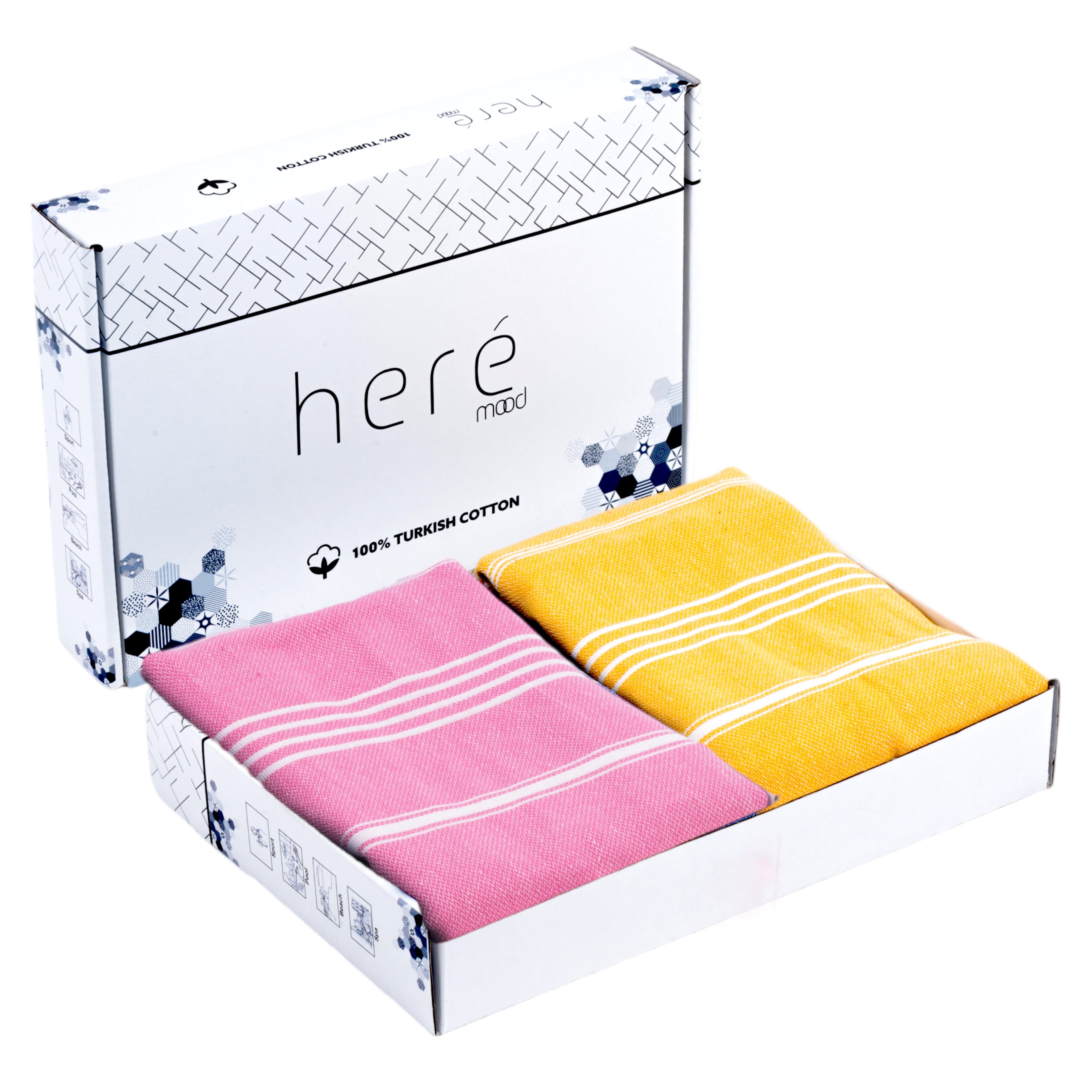 herémood Strandtuch Premium Saunatuch - Hamamtuch Set Hochwertiges 100% Baumwolle, Badetuch und Spatuch & Reisetuch - Extra Groß, Extra Leicht