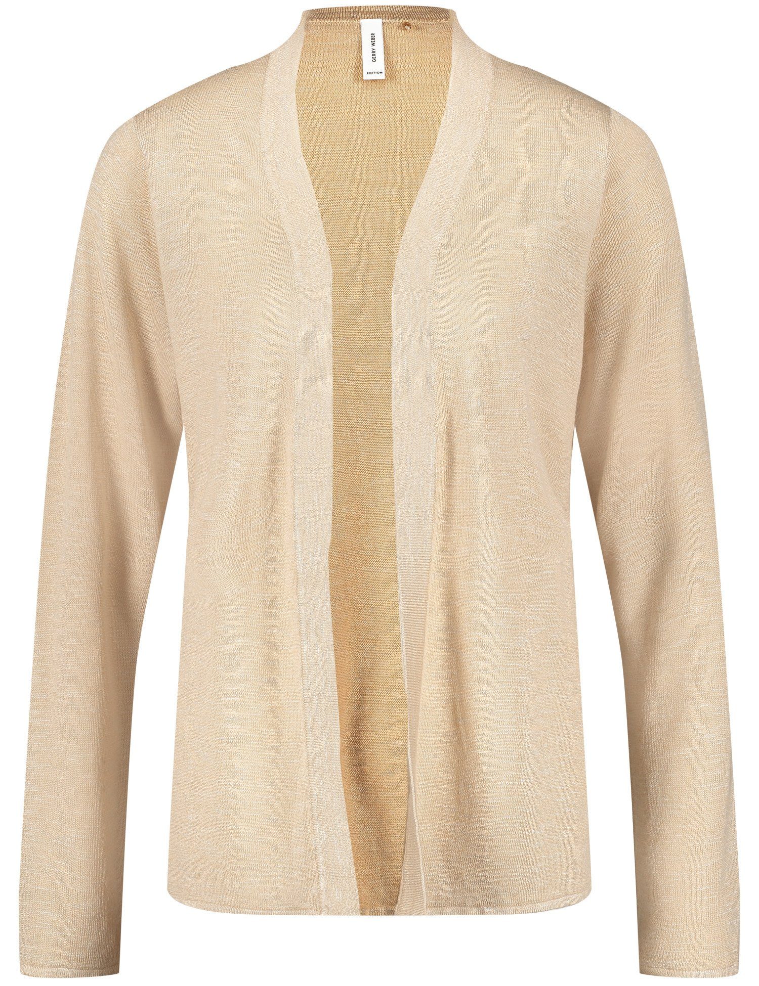 WEBER mit Cardigan Offene Seitenschlitzen GERRY Melange Strickjacke Sand