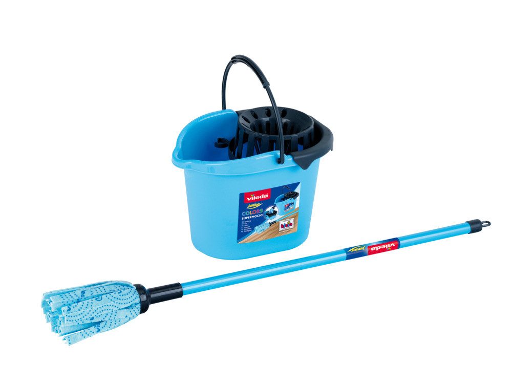 Theo Klein Kinder-Haushaltsset Kinder-Wischmopp Vileda Color Line blau 3 Teile