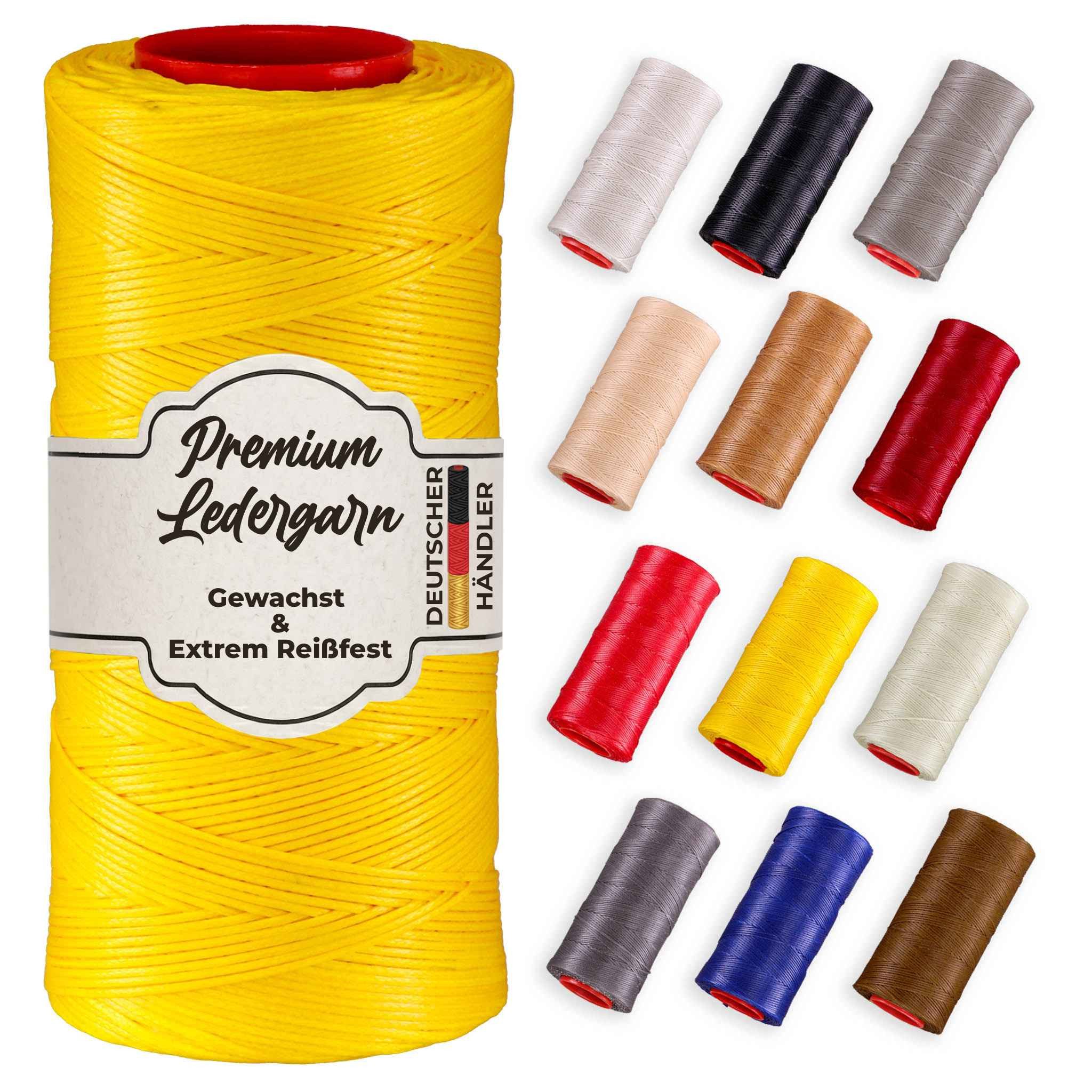 Langlauf Schuhbedarf Ledergarn gewachst 0,8mm - 250m Sattlergarn 100% Polyester Nähgarn