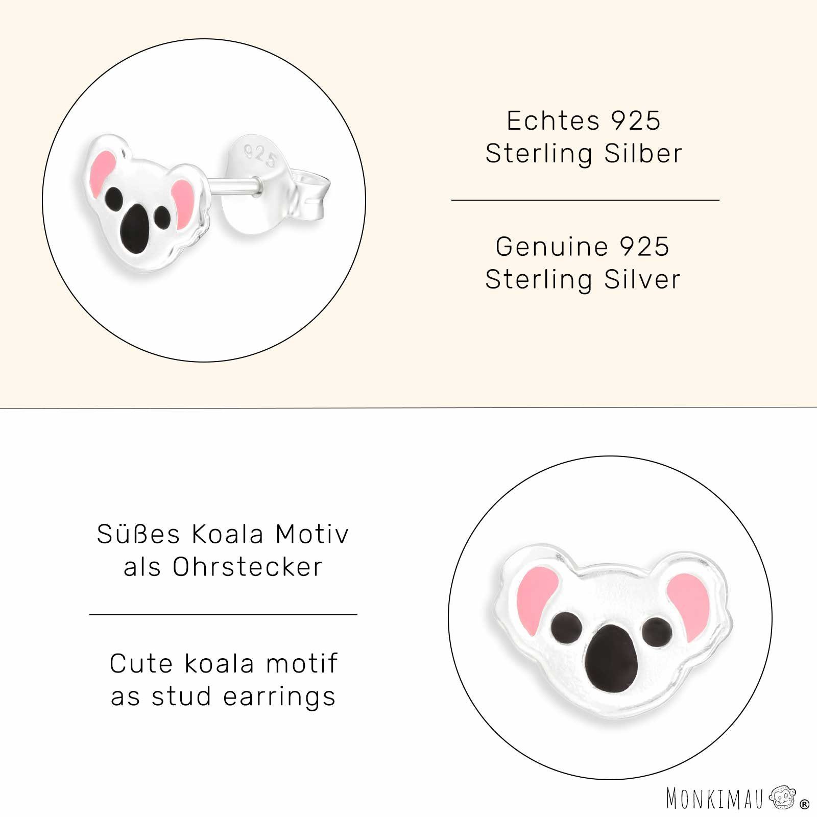 Monkimau Paar Ohrstecker Koala Ohrringe aus 925 Silber (Packung), Kleines  Geschenk - Große Wirkung