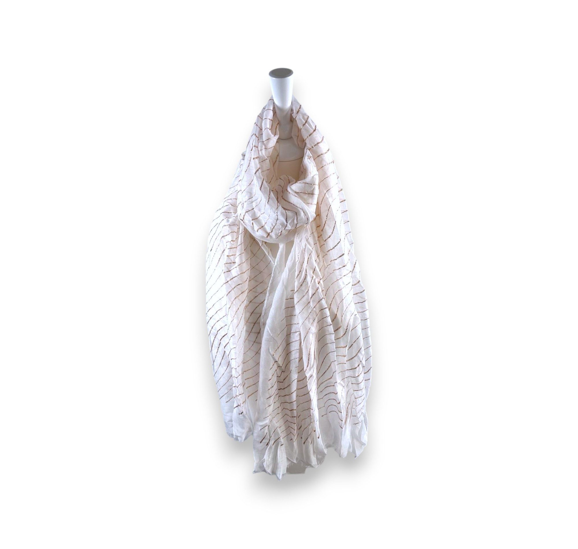 VewoTex Modeschal Damen Sommer Schal Glitzer Linien » leichtes Halstuch 180 x 70 cm, (Einzeln, 1-St. 1 Schal), » Sommerschal mit Glitzerstreifen » weich & dünn