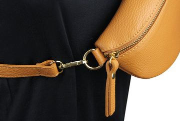 Frentree Umhängetasche Damen Echtleder, Made in Italy, Crossbody Tasche Schultertasche, mit goldenem Reißverschluss, Größe Midi